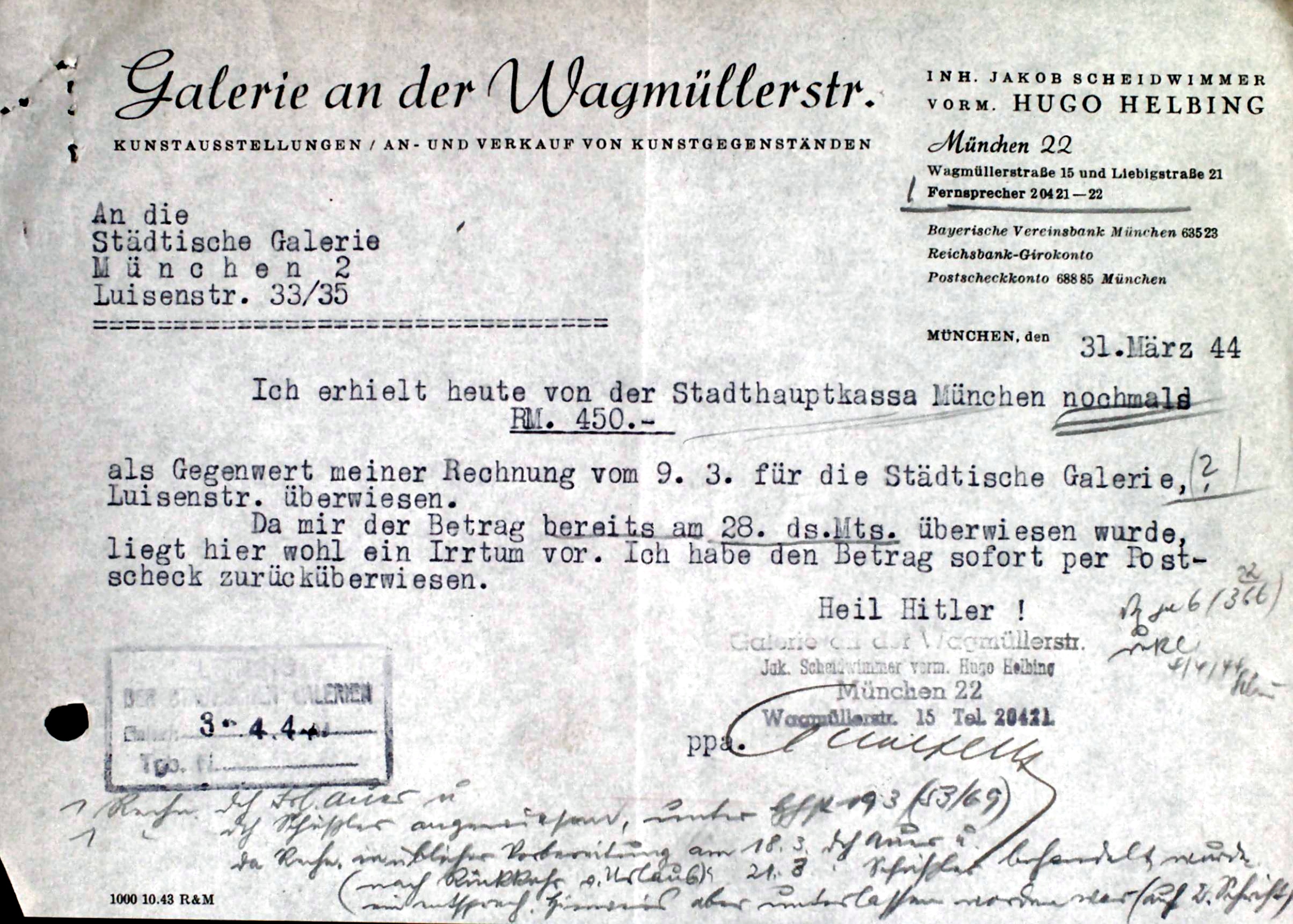 Die „Arisierung“ der Galerie Hugo Helbing: Ein Provenienzforschungsprojekt am Lenbachhaus