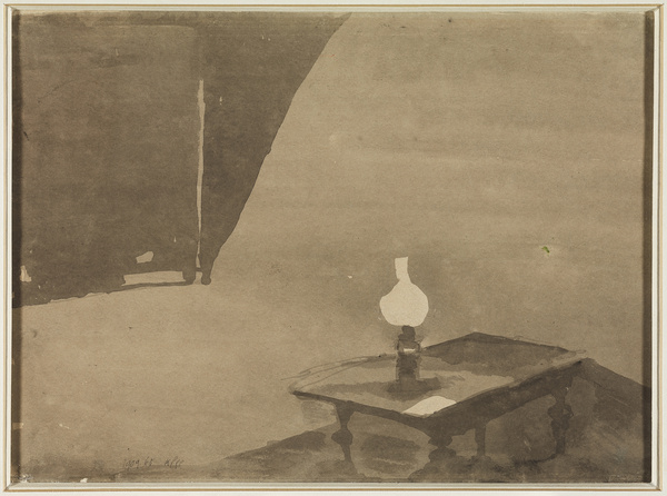 Paul Klee, Die kleine Lampe im Atelier (recto); Knabe im Pelz (verso), 1909, 65