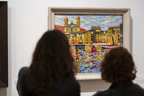 Installation Shot, Auguste Herbin, Lenbachhaus Munich, 2025. Photo: Lukas Schramm, Lenbachhaus