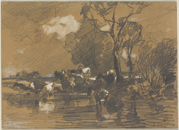 Josef Wenglein, Rinder an der Tränke
