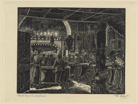 Willi Döhler, Karfreitag in der Dorfkirche, 1932