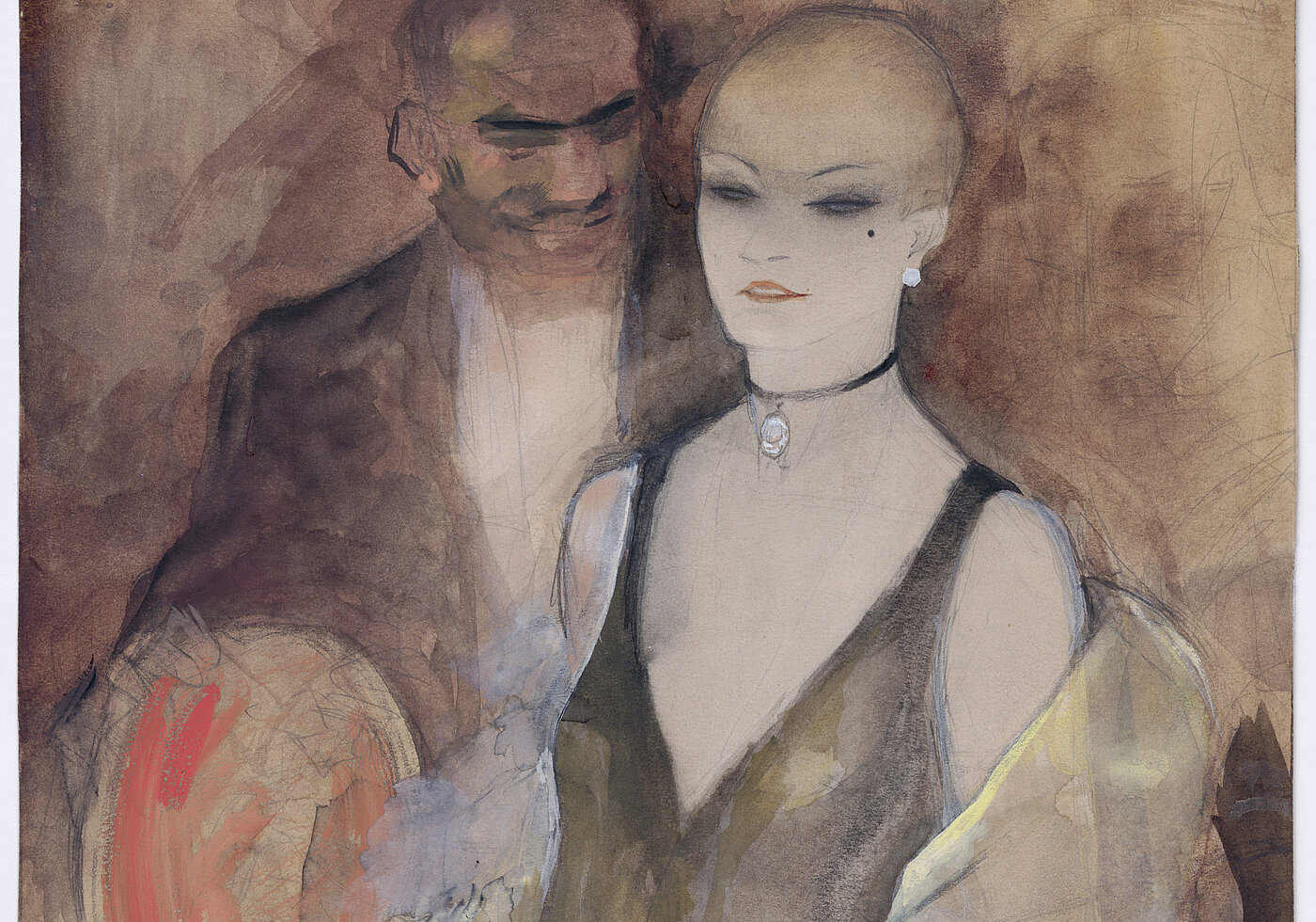 Jeanne Mammen, Theaterloge (Der Tenor), ca. 1927, Aquarell auf Bleistift auf Papier, Berlinische Galerie – Landesmuseum für Moderne Kunst, Fotografie und Architektur, Scan: Anja Elisabeth Witte/Berlinische Galerie © VG Bild-Kunst, Bonn, 2026