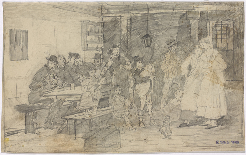 Rudolf Hirth du Frênes, Wirtshausszene