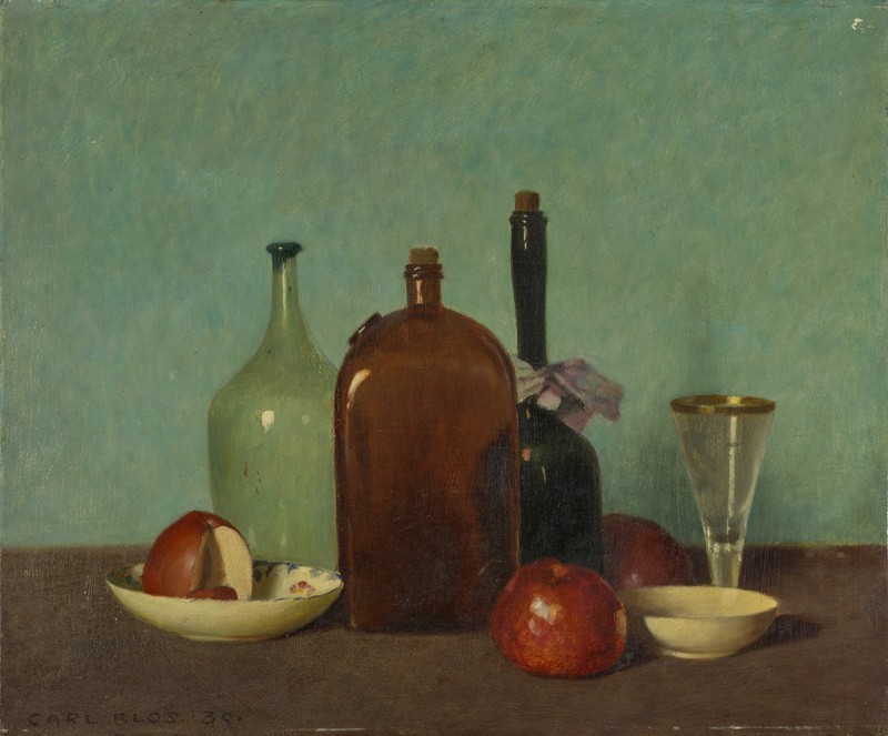 Carl Blos, Stillleben mit Flaschen, 1939