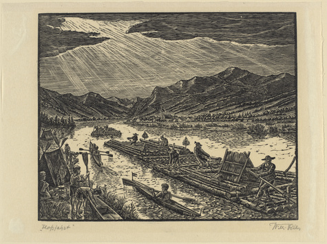 Willi Döhler, Floßfahrt, 1932