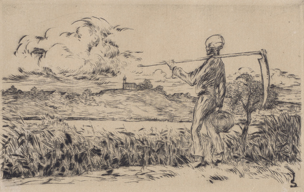 Joseph Sattler, Der Tod als Sensenmann in Landschaft