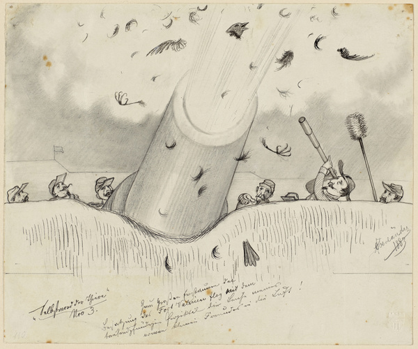 Adolf Oberländer, Drei Spatzen, 1883