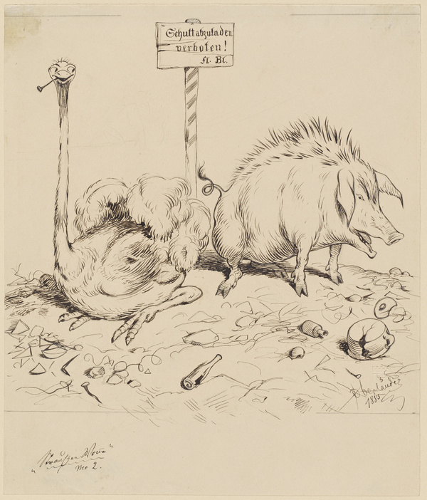 Adolf Oberländer, Straußenwonne No 2, 1885