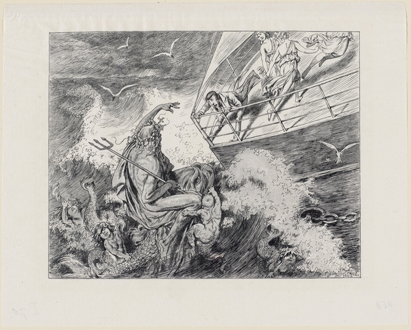 Adolf Oberländer, Meeresrache, Oberländer Album IV. 34; Fliegende Blätter 2032 (1884), 1887