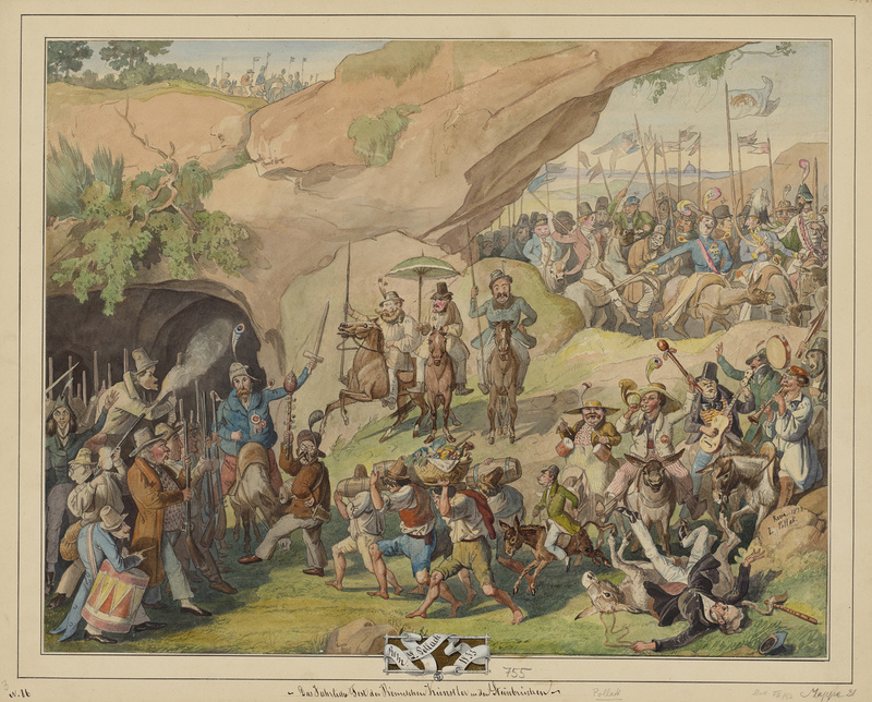 Leopold Pollak, Das Fest der deutsch-römischen Künstler in den Steinbrüchen von Serrara bei Rom