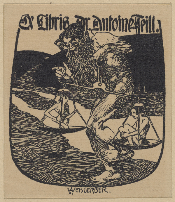 Albert Weisgerber, Ex Libris Dr. Antoine Feill, 1901