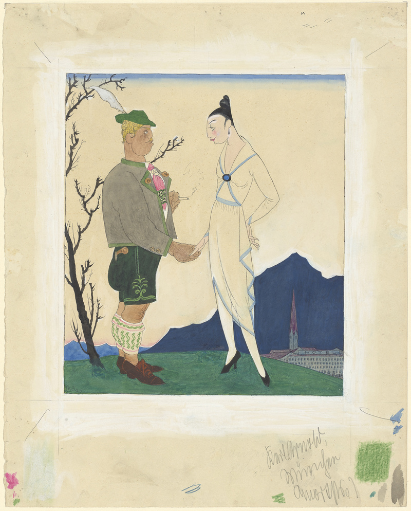 Karl Arnold, Abschied von Garmisch, 1920