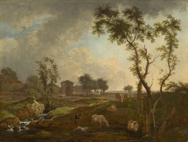 Ferdinand von Kobell, Vor den Toren Mannheims, 1791