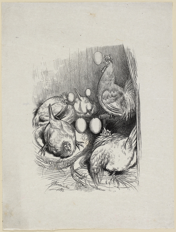 Adolf Oberländer, Ehrgeiz im Hühnerstall, Fliegende Blätter Nr. 1928 (1882), 1882