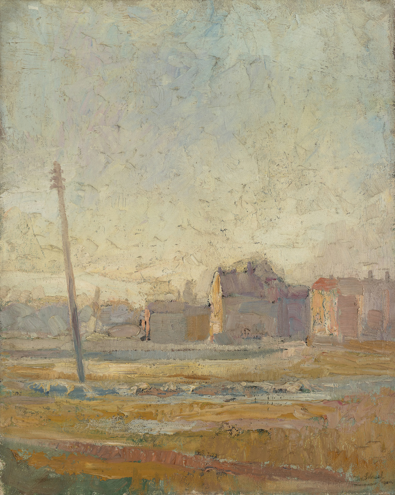 Josef Scharl, Morgenstimmung in der Vorstadt, 1920