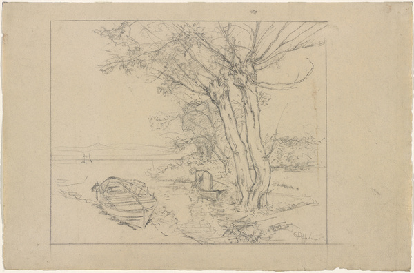 Peter von Halm, Wäscherin am Seeufer