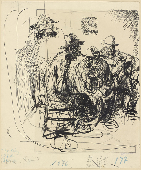 Rudolf Wilke, Drei Strolche beieinander sitzend