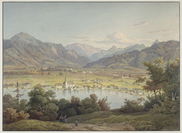 Wilhelm Scheuchzer, Egern (Blick vom Paraplui gegen Egern), 1835