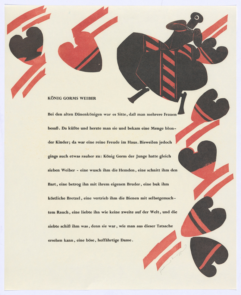 Joachim Knorpp, König Gorms Weiber, Illustrationen zu Märchen von H. C. Artmann