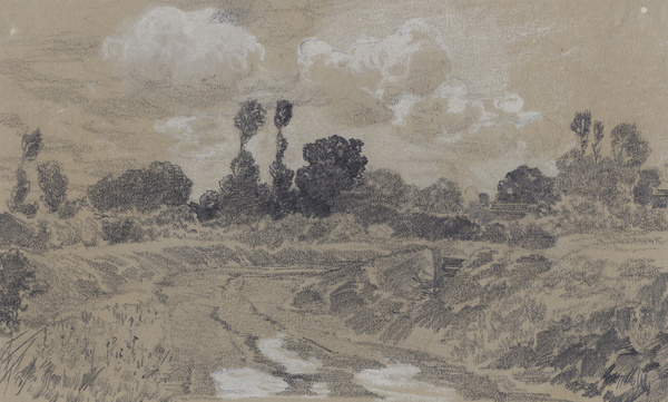 Leopold Schönchen, Feldweg bei Aurich