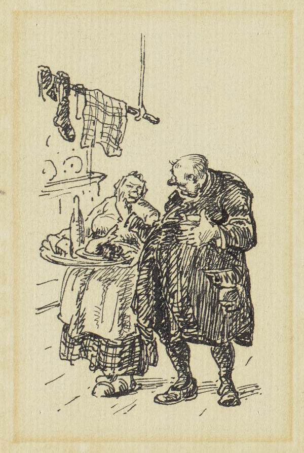 Carl Max Schultheiß, Der große und der kleine Klaus - 5 Blätter aus Grimm's Märchen