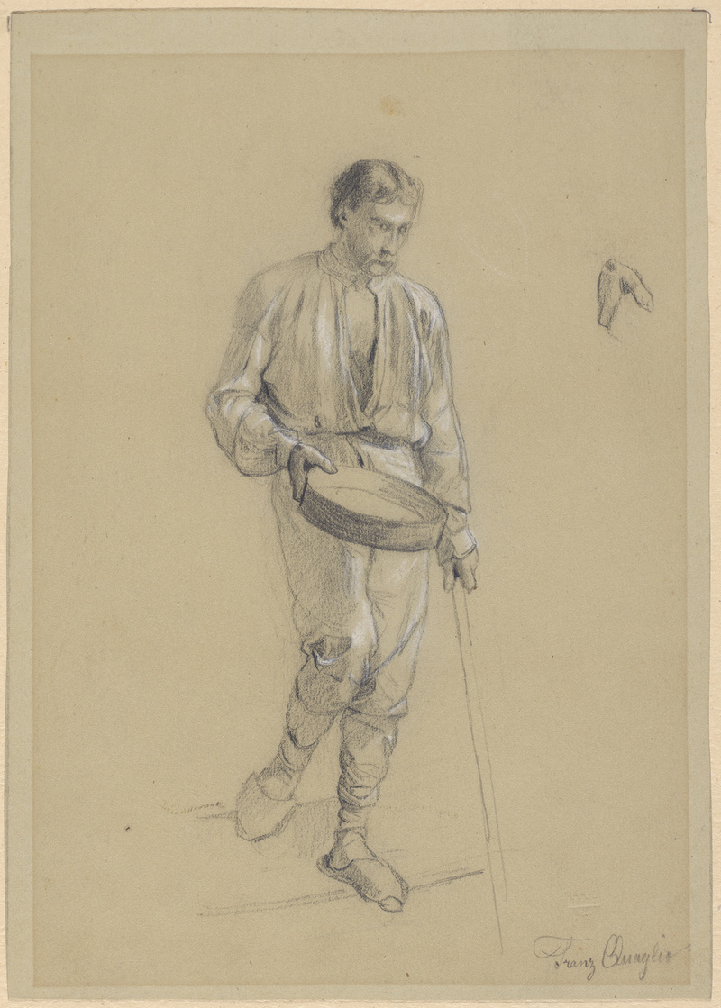 Franz Quaglio, Junger Mann mit Stock und Schale