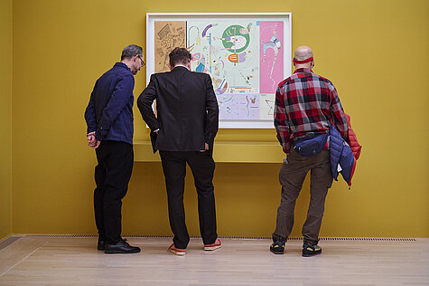 Ausstellungsansicht, Über die Welt hinaus. Der Blaue Reiter, Städtische Galerie im Lenbachhaus und Kunstbau München, 2026. Foto: Lukas Schramm, Lenbachhaus