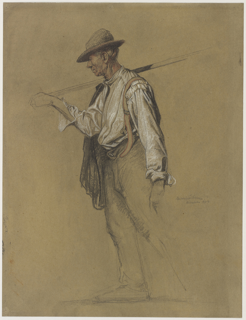 Melchior Kern, Alter Bauer am See, 1904