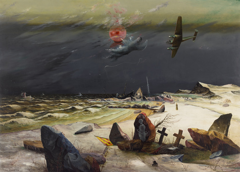 Franz Radziwill.
U-Boot-Krieg / Der totale Krieg / Verlorene Erde ("The U-Boat War / Total War / Lost Ground"), ca. 1938/39–1960.
Städtische Galerie im Lenbachhaus und Kunstbau München.
Acquired with the support of the Cultural Foundation of the German Federal States
© VG Bild-Kunst, Bonn 2018