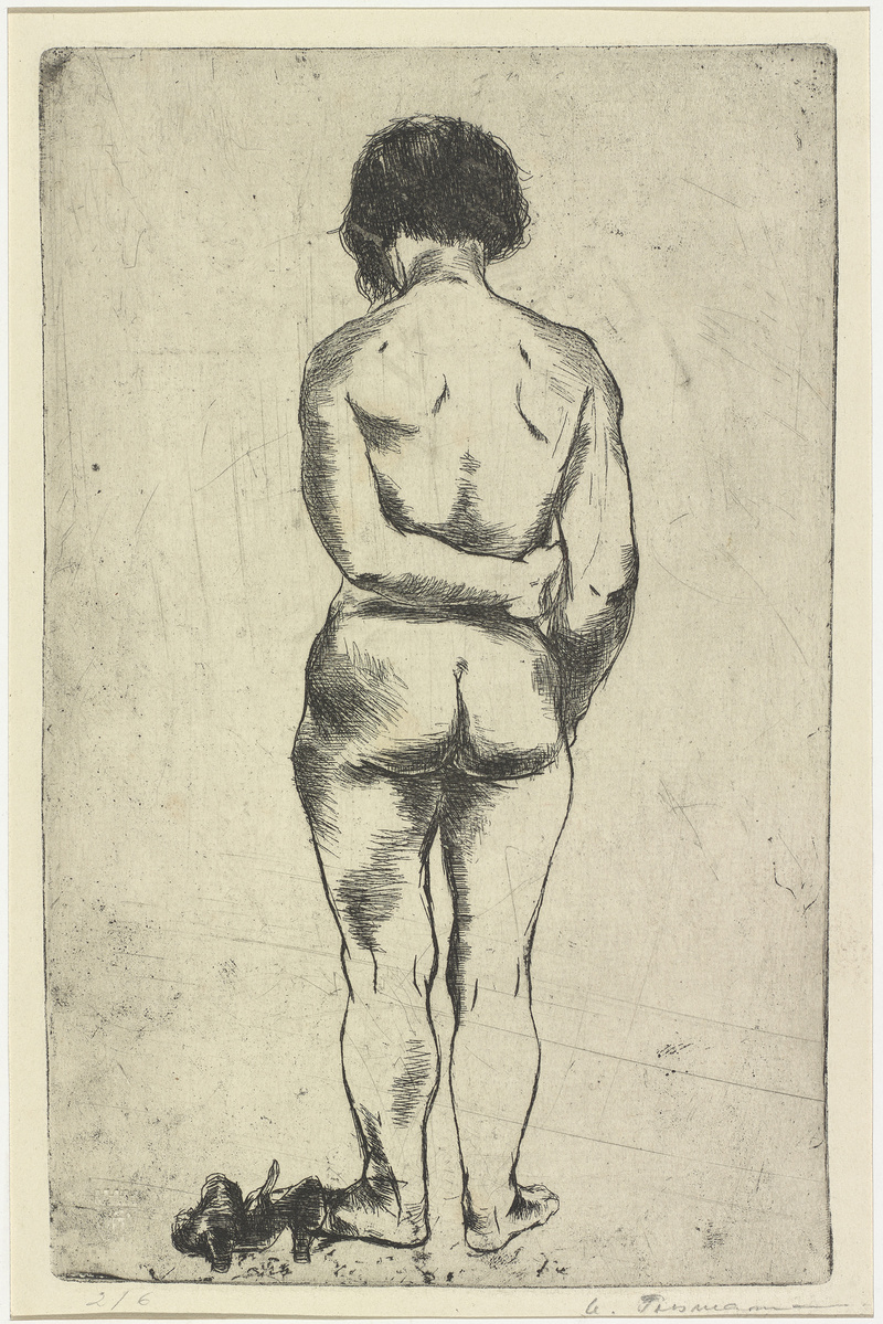 Kurt Tessmann, Rückenakt, weiblich