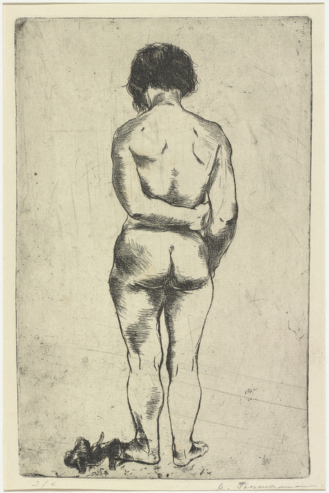 Kurt Tessmann, Rückenakt, weiblich