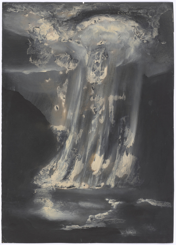 Fritz Winter, Zyklus Am Wehr, 4. Untertitel: Stürzende, im Fall zerstiebende Wasser, 1936