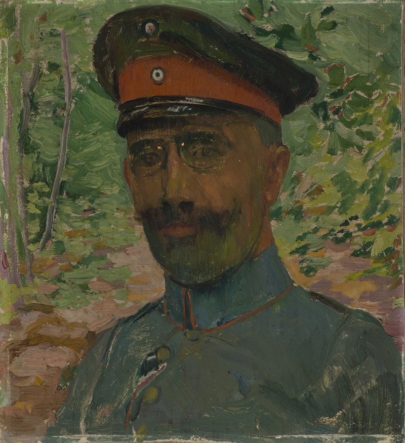 Carl Schmitz-Pleis, Porträt eines Soldaten, 1916