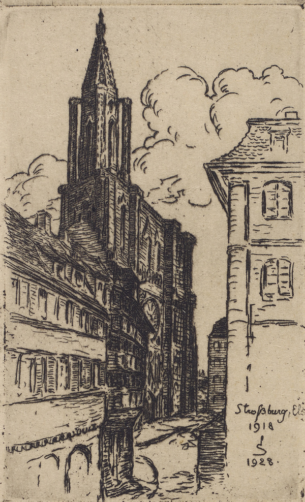 Joseph Sattler, Straßburg, Elsaß 1918, 1928