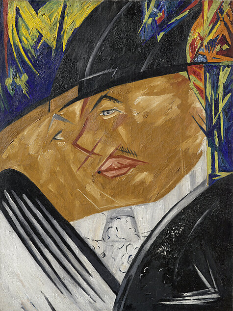 Natalia Goncharova, Portrait of Mikhail Larionov, 1908, Museum Ludwig, Köln / donation of the Ludwig Collection, Photo: Historisches Archiv mit Rheinischem Bildarchiv, RBA 180 541, © VG Bild-Kunst, Bonn 2026