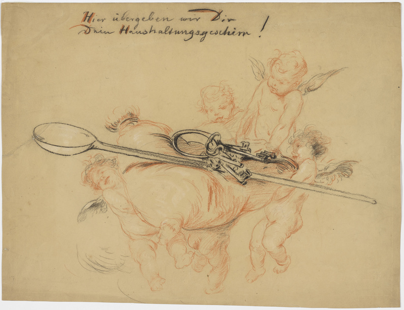 Friedrich August von Kaulbach, Hier übergeben wir Dir Dein Haushaltsgeschirr!