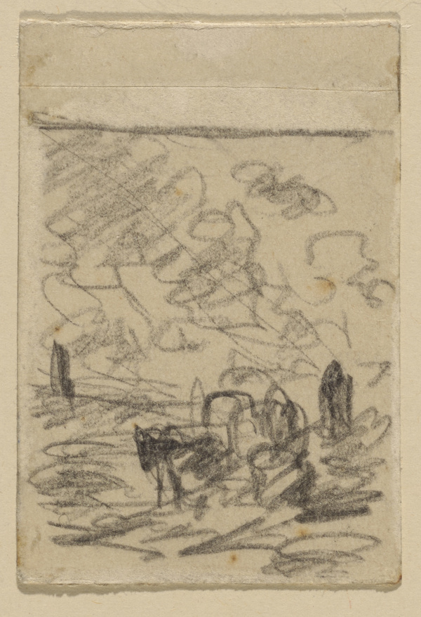 Friedrich Voltz, Fuhrwerk in Landschaft