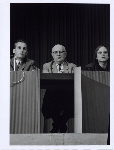 Barbara Klemm, Ludwig von Friedeburg, Klaus von Dohnányi, Universität, Frankfurt a.M., 1971
