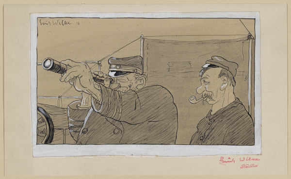 Erich Wilke, Der Kapitän schaut durch das Fernrohr ..