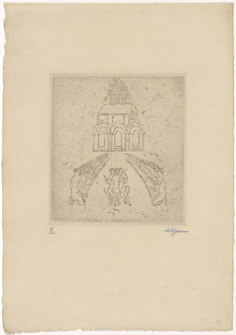 Moissey Kogan, Tanzszene vor Tempel