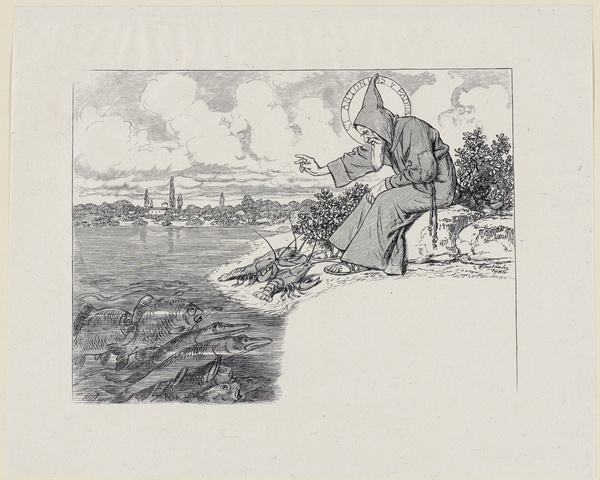 Adolf Oberländer, Die Fischpredigt, Fliegende Blätter Nr. 3000 (1904), 1884