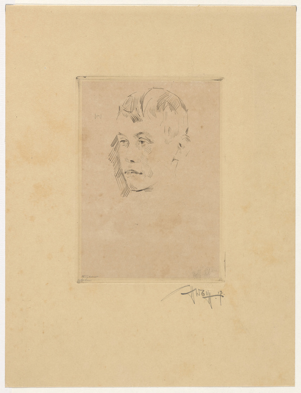 Heinrich Wolff, Bildnis Christophs, des Sohnes des Künstlers, 1917