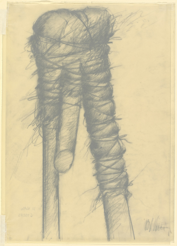 Hannsjörg Voth, 2 Zeichnungen (zu Feldzeichen), 1975