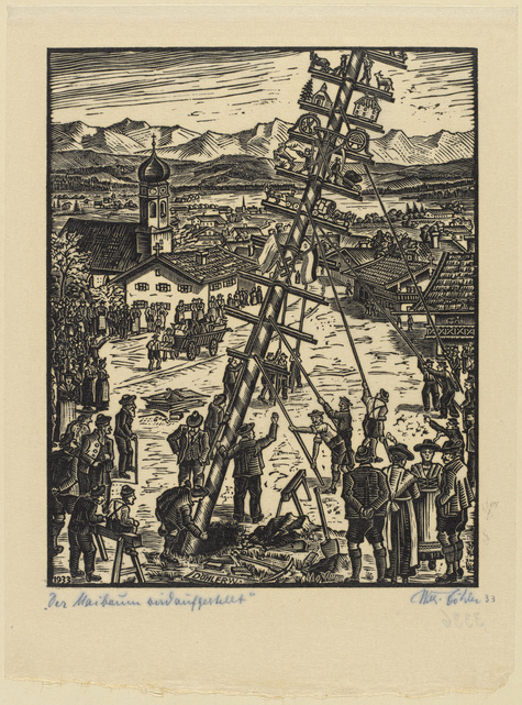Willi Döhler, Der Maibaum wird aufgestellt, 1933