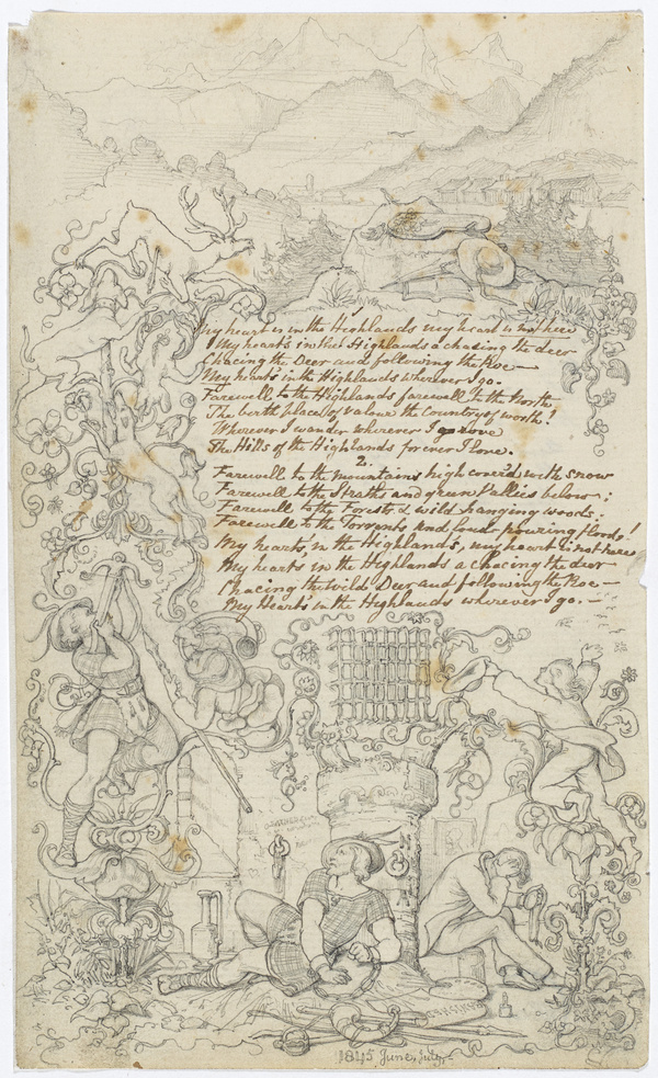 Eugen Napoleon Neureuther, My heart is in the Highlands, 1845, 1845