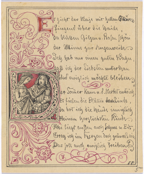 Franz von Pocci, Blättchen: Titelblatt: Minnelieder