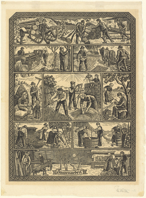 Willi Döhler, Bauernarbeit, 1938