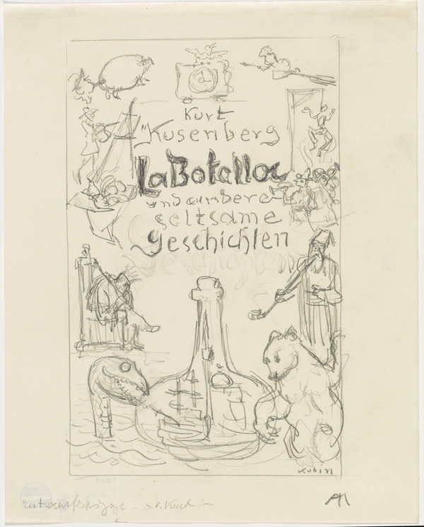 Alfred Kubin, Entwurf zu KUSENBERG: LA BOTELLA, 1940