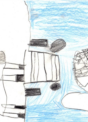 1.Preis: Anna, 5 J., mit "Nach der Jagd" von Wilhelm von Kobell