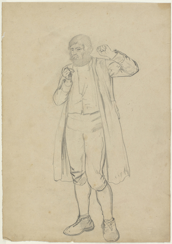 Reinhard Sebastian Zimmermann, Studie zu bärtigem Mann mit Taschenuhr